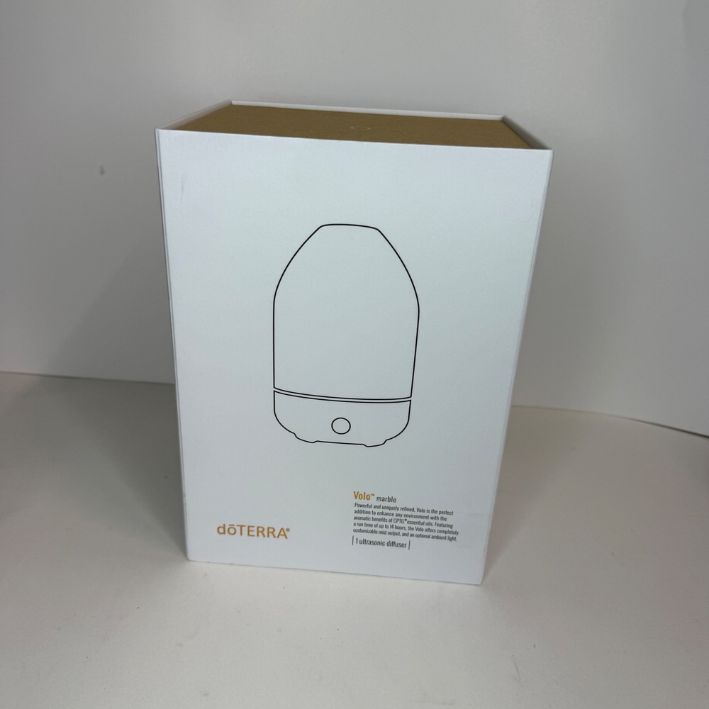 doTERRA Volo Marble Ultrasonic Diffuser White New in Box Essential Oil 14 Hour
